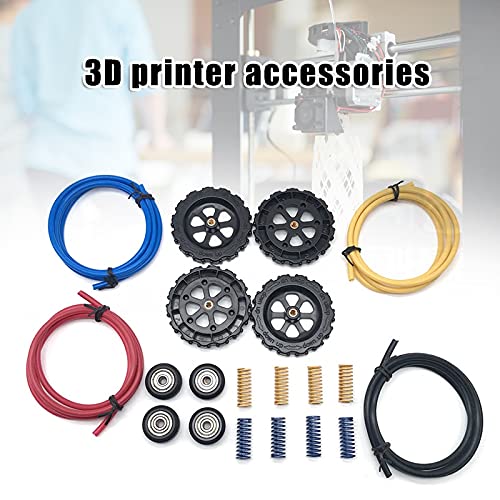 Lysee 3D Printer Parts & Accessories - 625ZZ Wheel Roller Bearing Kit with Nut + 1025 Springs + 24mm Tube Kit for 3D Printer VH99 - (Color: Black)