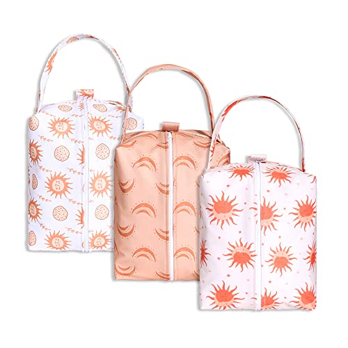 Image of Lmbabter Wet Dry Bag 3PCS Diaper Organizer Bag Nappy Pouch Water- resistan Diaper Pod for Diaper Bag,Gym Bag,Travel Bag