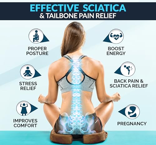 Image of ComfiLife Premium Gel & Memory Foam Seat Cushion - Doctor Recommended Office Chair Cushion, Car Seat Cushion - Chair Cushions for Back & Sciatica Pain Relief - Seat Cushions for Office & Desk (Brown)