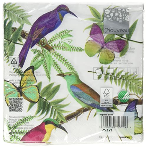 Nouveau Tropical Birds Tovaglioli di Carta