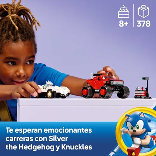 Regalo Gamer para Niños de 8 Años LEGO Sonic Coche de Silver y Knuckles 2