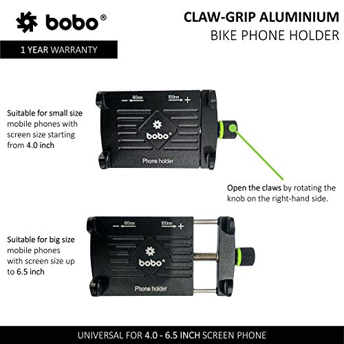 BOBO BM3 Aluminium Waterproof Bike/Motorcycle/Scooter Mobile Phone Holder Mount, Ideal for Maps and GPS Navigation (Black) - Image 4