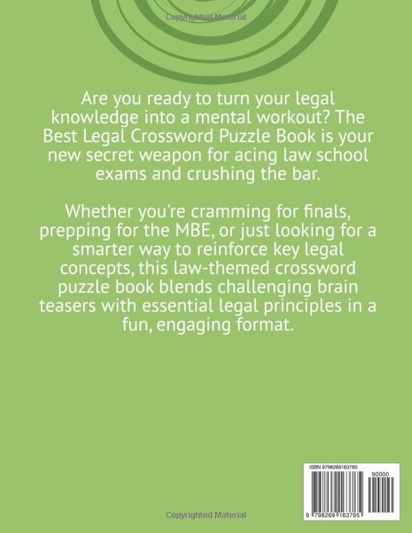 The Best Legal Crossword Puzzle Book: A Law School & Bar Prep Study Guide image 3