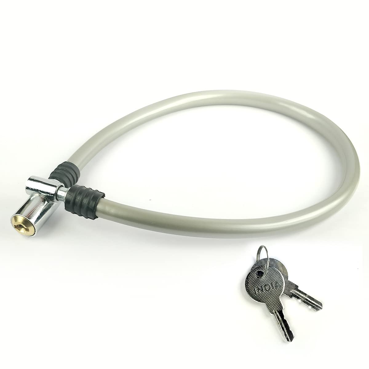 Mitansh-Altis Cable Cycle Helmet Multipurpose Lock,Chrome finish