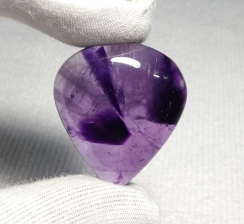 Améthyste trapiche en cabochon poire pour créer votre propre collier artisanal unique - 2