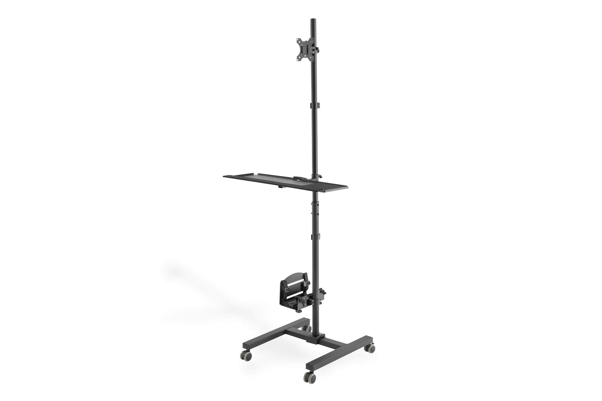 Digitus DA-90374 PC/monitor trolley Black Height-adjustable Keyboa...