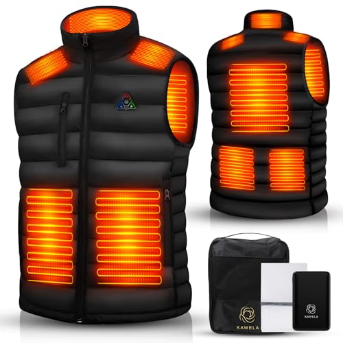 Heated Vest for Men with Battery Pack, Electric Vest with 8 Heating Zones & 3 Temperature Settings for Hunting, Hiking