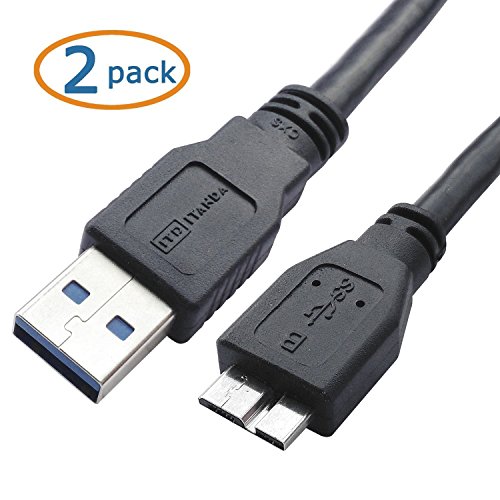 USB 3.0 Micro Cable, ITANDA 2-Pack 3.3ft USB 3.0 A to Micro B