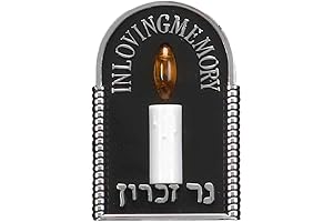 Electric Memorial Yahrzeit Candle with Personalized Inscription