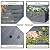 Solid Wood Outdoor Privacy Fence Screen with Planter Box, No-Dig Design with Drainage Holes (Gray, 41" L x 16" W x 72" H)