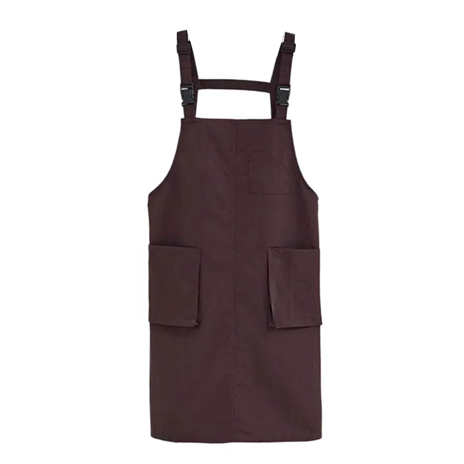 Buxuaaaa Women's F Buckles Pinafore Color Waterproo Apron Or With Pockets Or Cooking Gardening And Barber Use Barber Apron