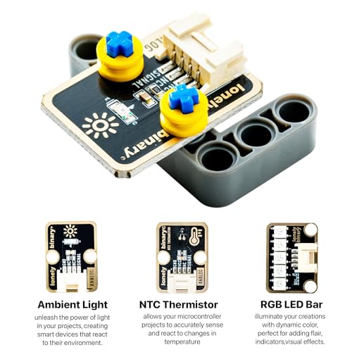 Image of Lonely Binary TinkerBlock ESP32-S3 Starter Kit 12 Sensors for Arduino IDE | ESP32-S3 16MB, WiFi + BT 5.0; expansion board + 12 plug-in sensor modules; standardized cables, no breadboard wiring