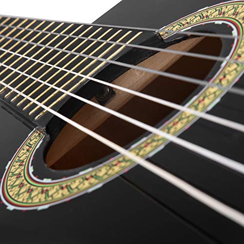 Winzz Guitare Classique Adulte Débutant avec 7 Accessoires – Pack Guitare 4/4 Cordes en Nylon – Noir Brillant 39 Pouces - Les Beatles, Paul McCartney, John Lennon, RIngo Starr, George Harrison Winzz Guitare Classique Adulte Débutant avec 7 Accessoires – Pack Guitare 4/4 Cordes en Nylon - Noir Brillant 39 Pouces – Image 8