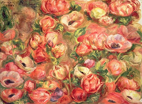 Impression Prints Toile Renoir Lit d'anémones - Toile murale abstraite haut de gamme
