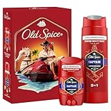 Old Spice Captain Geschenkset für Männer mit Captain Deostick und Duschgel, 24/7 Frischhh bei täglicher Anwendung, langanhaltender Duft in Parfumqualität
