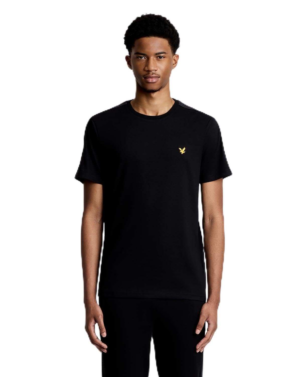 Lyle & Scott SS T-Shirts Jacquard Tape T-Shirt Z865 Jet Black, XL