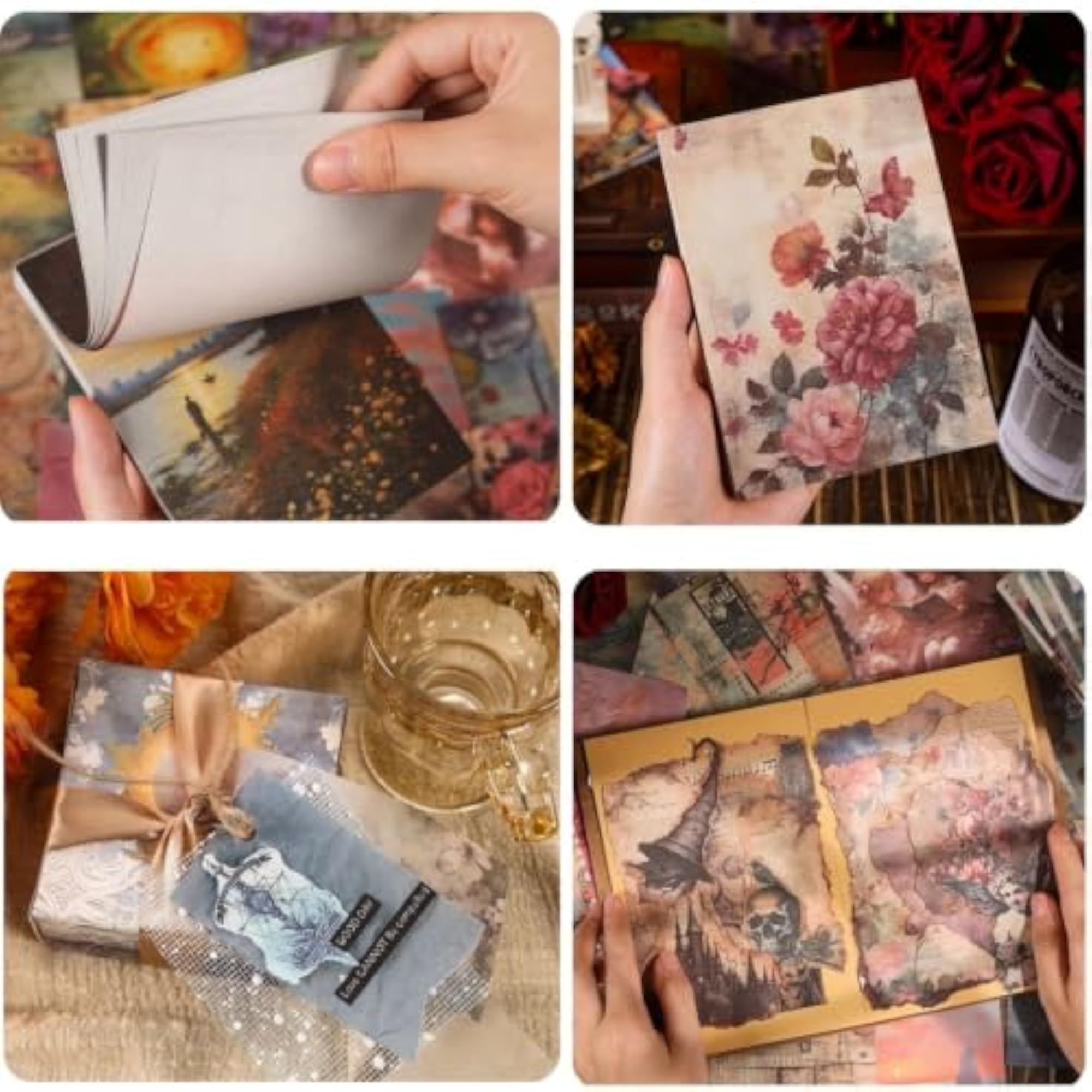European Vintage Theme Scrapbook Paper Book