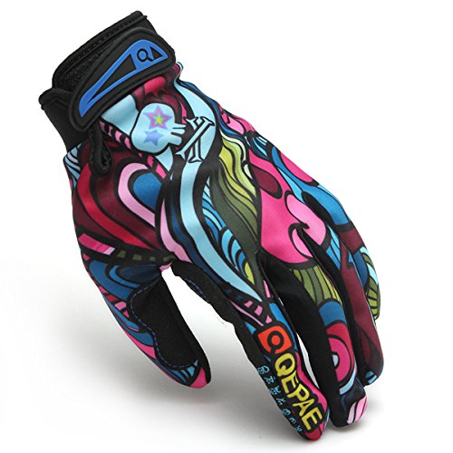 Alamor M-Red Motorcycle Racing Biker Full Finger Gloves Skeleton Skull Bone