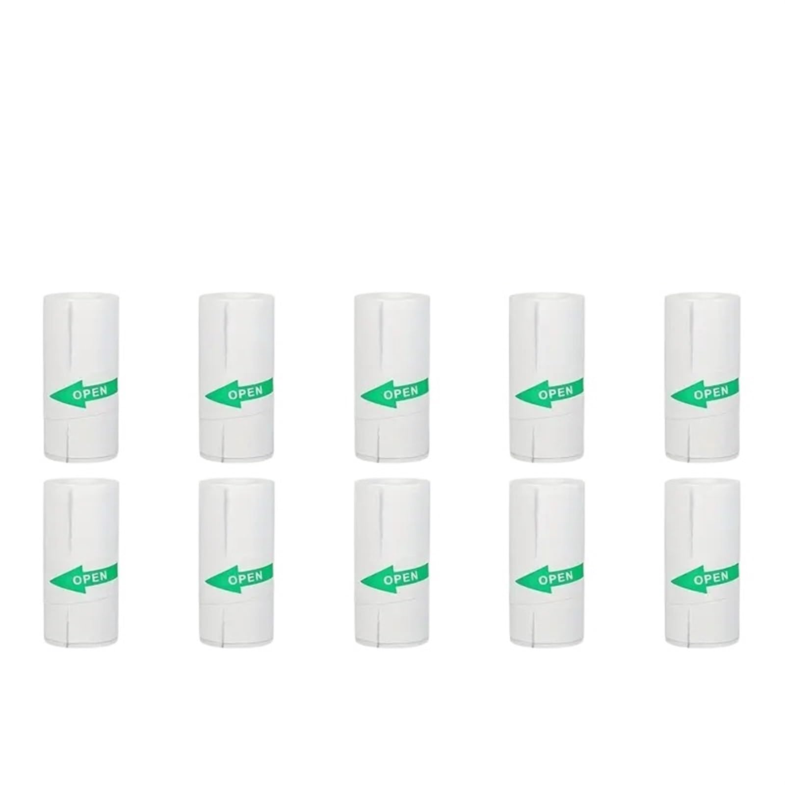 Papel con impresión térmica autoadhesivo blanco, etiqueta adhesiva de 57mm for foto inalámbrica, Mini Papel de impresora sin tinta Papel TéRmico (Color : 10pcs Self-adhesive)