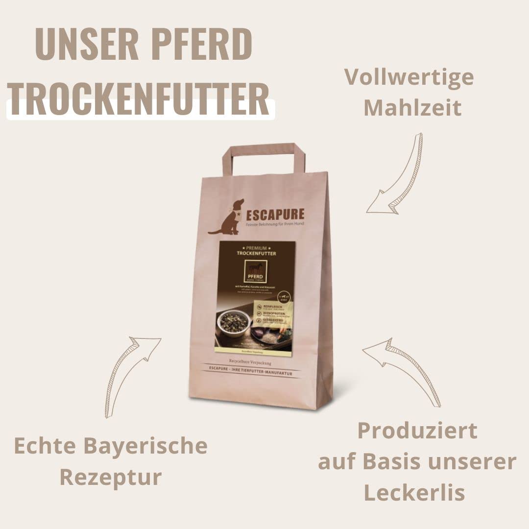 Hunde Snacks Pferd ESCAPURE Testpaket Pferd Monoprotein Fr Hunde   Trockenfutter, Nassfutter & Snacks Getreidefrei (7-teilig)