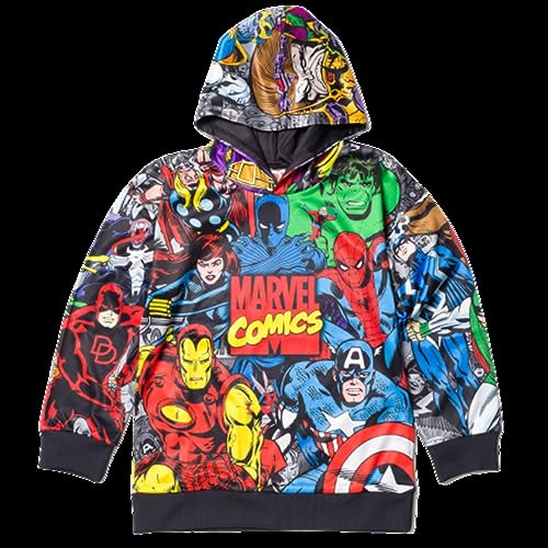 Marvel Avengers Fleece Pullover Hoodie Toddler to Big Kid Sizes (2T - 18-20) - Image 4