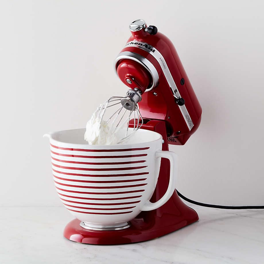 KitchenAid 5クォートボウル K5ASBF Amazon.com: KitchenAid 5-Quart Ceramic Red White Bowl For 4.5 & 5