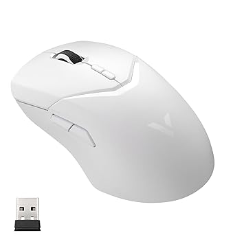 Rapoo VT9PRO Superlight Wireless Gaming Mouse - PAW 3398 Esports Sensor, 50-26000 DPI, 1K+4K Polling Rate, 1ms Response Time, 68g Lightweight, 10 Buttons, 160H Battery, On Board Memory - whitel - image, photos