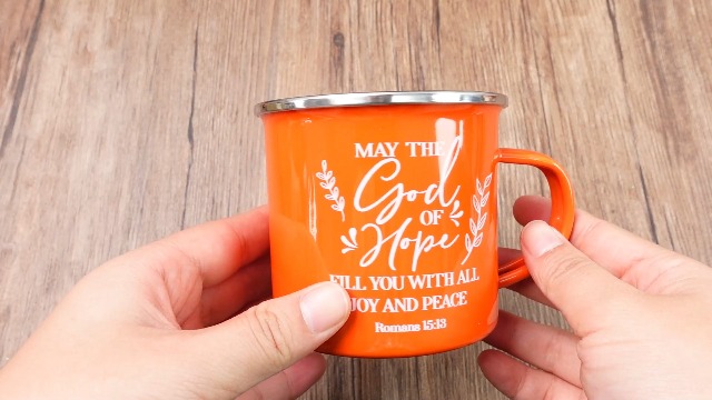 Set de 10 tazas de café cristianas de esmalte 12 oz miniatura 7