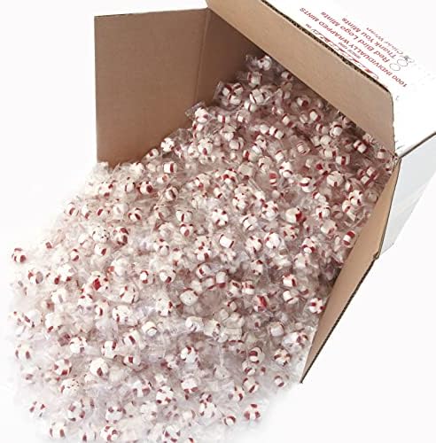 Red Bird Soft Peppermint Puff Candy Bulk, 1000 pieces individually wrapped, made with 100% cane sugar and natural peppermint oil