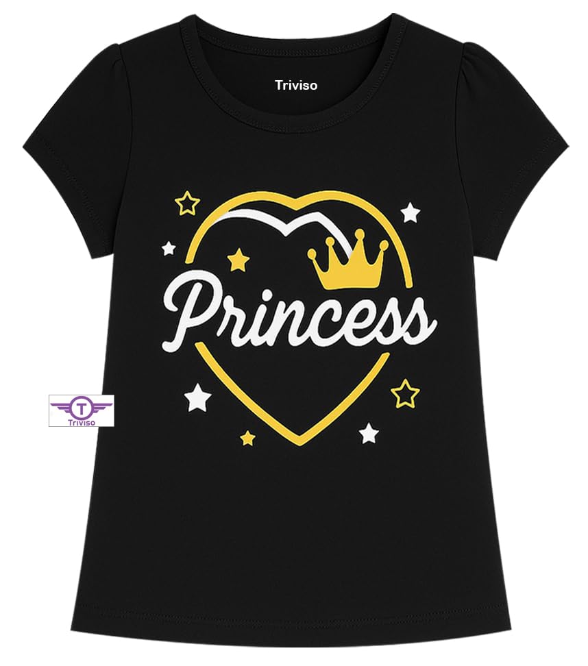 Image of Kid Girls Cotton T Shirts Regular Tops for 2 Year to 11 Years Pack of 5