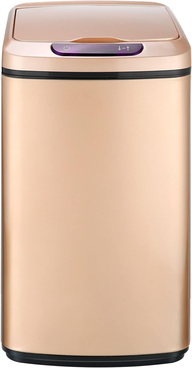 Amazon.com: Hanover Home Hands-Free Metal Trash Can with Fingerprint ...