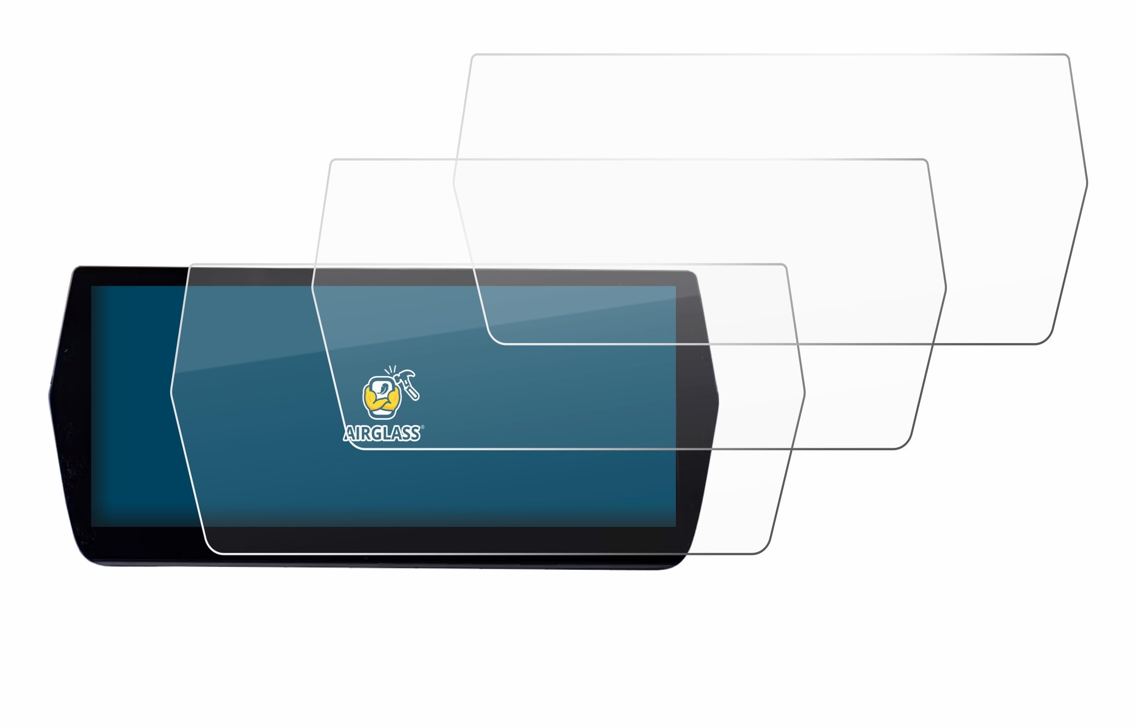 BROTECT Protector Pantalla Cristal para MG ZS Hybrid Plus Protector Vidrio (3 Unidades) - [Dureza 9H, Anti-Arañazos]