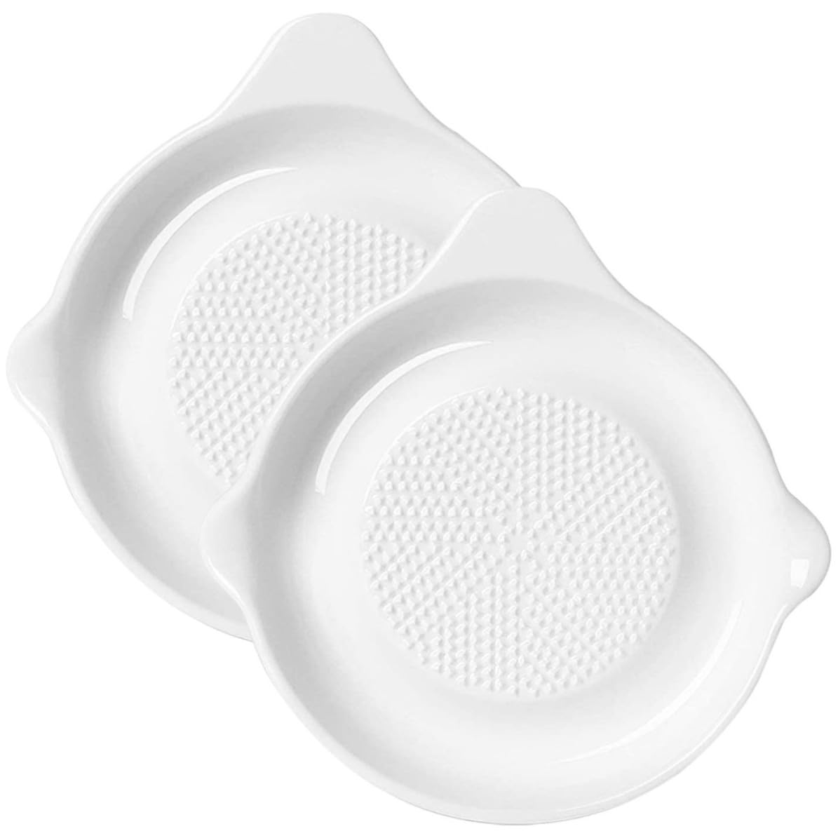 Rallador de Ajo de Cerámica Resistente al Desgaste, 2 Piezas para Rallar Especias Diseño Duradero y Fácil de Limpiar en Cocina Doméstica