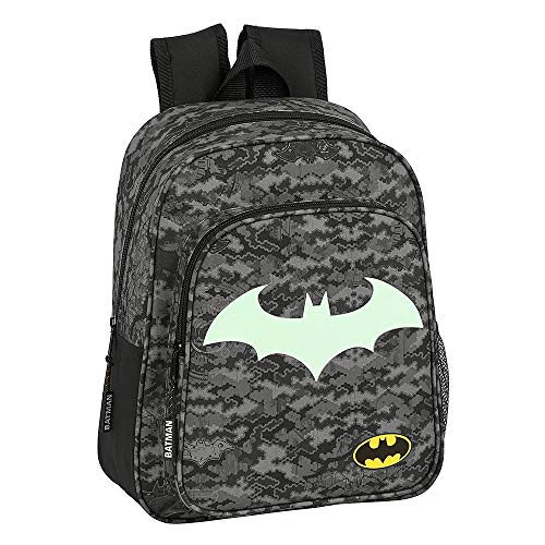 Batman Mochila para Niños  Escolar  Bolso de Viaje Equipaje Infantil  Diseño Fluorescente