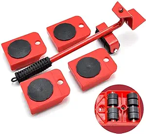 Shyam Export Portable Heavy Duty Furniture Mover Lifter with 4 Sliders Furniture Shifting Tool Suitable for Washing Machines, Sofas and Wardrobes Adjustable Height Bed Shifting Tools (Fur Mover Set)