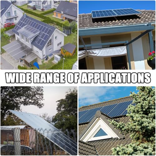 Rebanky 4 Stück Balkonkraftwerk Halterung Balkon, Solarmodul Halterung Haken Balkonkraftwerk Haken Rund Universal PV Modul für Befestigung Solarmodul