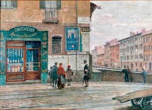 Impression Prints Toile Milan Peinture Murale Abstraite 60x90cm pour Salon et Bureau
