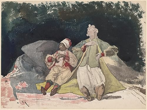 Lienzo decorativo para pared de 60x90cm con la obra de Henri Harpignies para el dormitorio