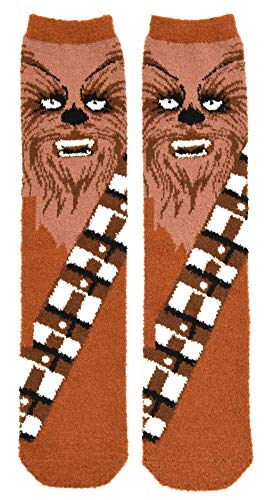 STAR WARS Mens Chewbacca Full Character Cosplay Soft Fuzzy Crew Socks