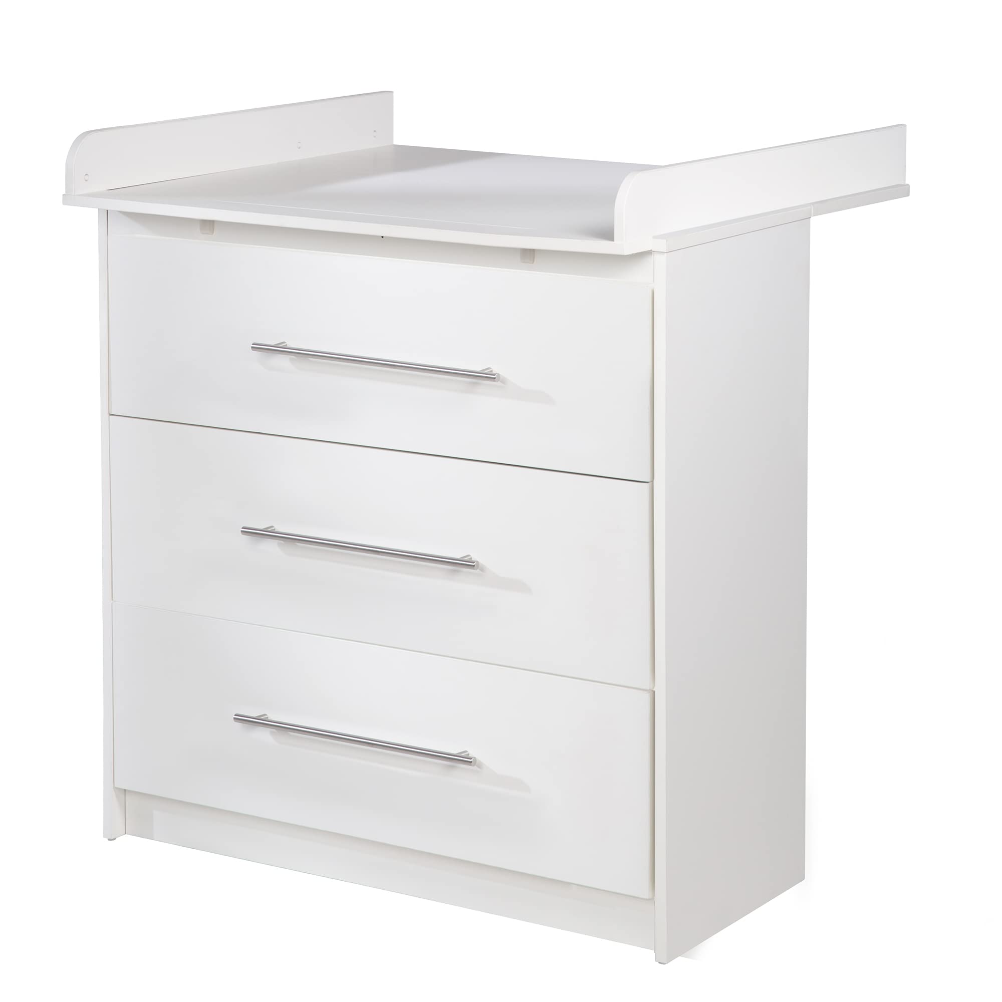 roba Juego completo de habitación infantil Maren, incluye cuna, superficie de 70 x 140 cm, cómoda cambiador estrecha con cambiador y armario de 3 puertas, color blanco