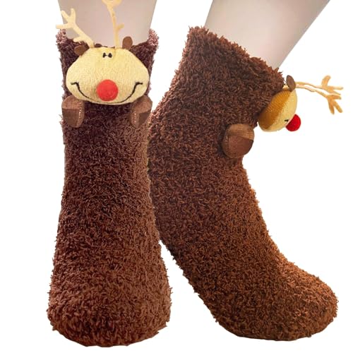BINXWA Weihnachtsgeschenke für Frauen lustige socken, Flauschige...