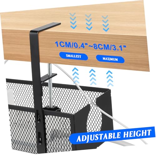 Organizador de Escritorio Accesorios Caja para Manejo de Cables Bajo Escritorio Soporte Resistente en Acero al Carbono miniatura 6