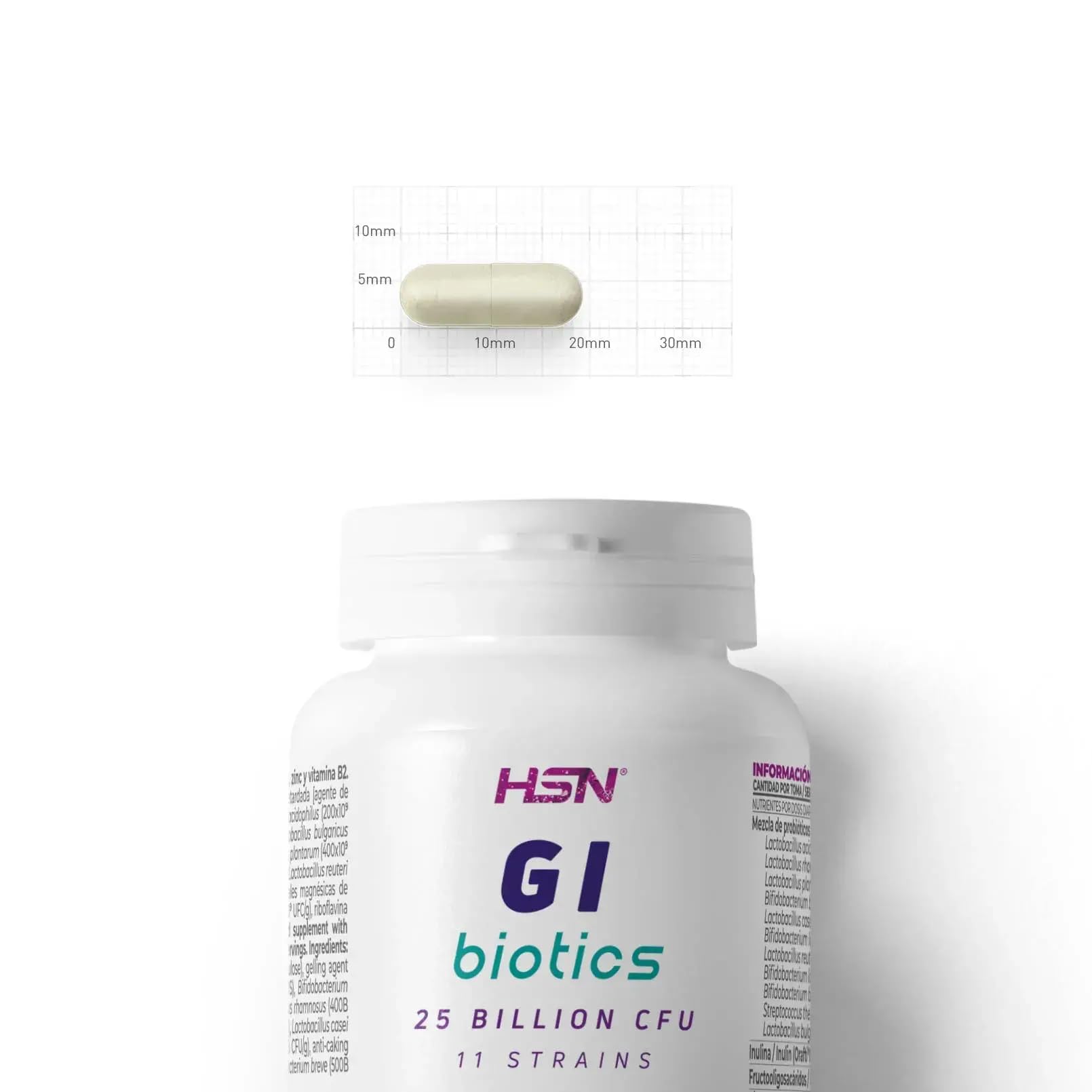 HSN GI BIOTICS | Gastrointestinal Health Probiotic | 25 Milliarden KBE's | 4-Monats-Versorgung | Vegan, glutenfrei, laktosefrei, 120 Veg Cap
