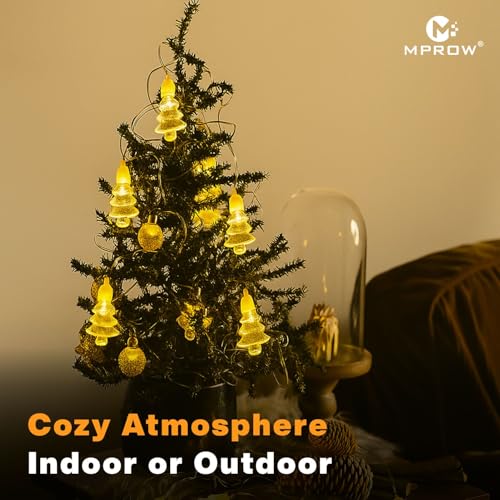Image of MPROW Christmas Tree String Lights - Yellow-Color LED Fairy Lights for Home Decoration, Indoor Festival Decor, Party, and Celebration - 20 LEDs, Energy Efficient (Smart Lighting Brilliant Living)