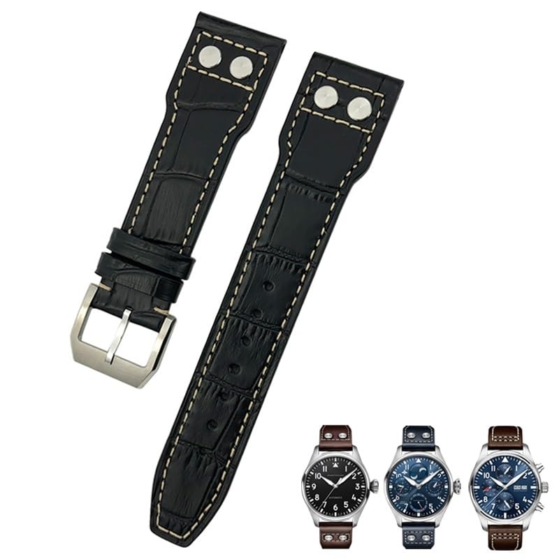 Cinturino in vera pelle, 22 mm, 21 mm, 20 mm, adatto per IWC Big Pilot, accessorio da uomo