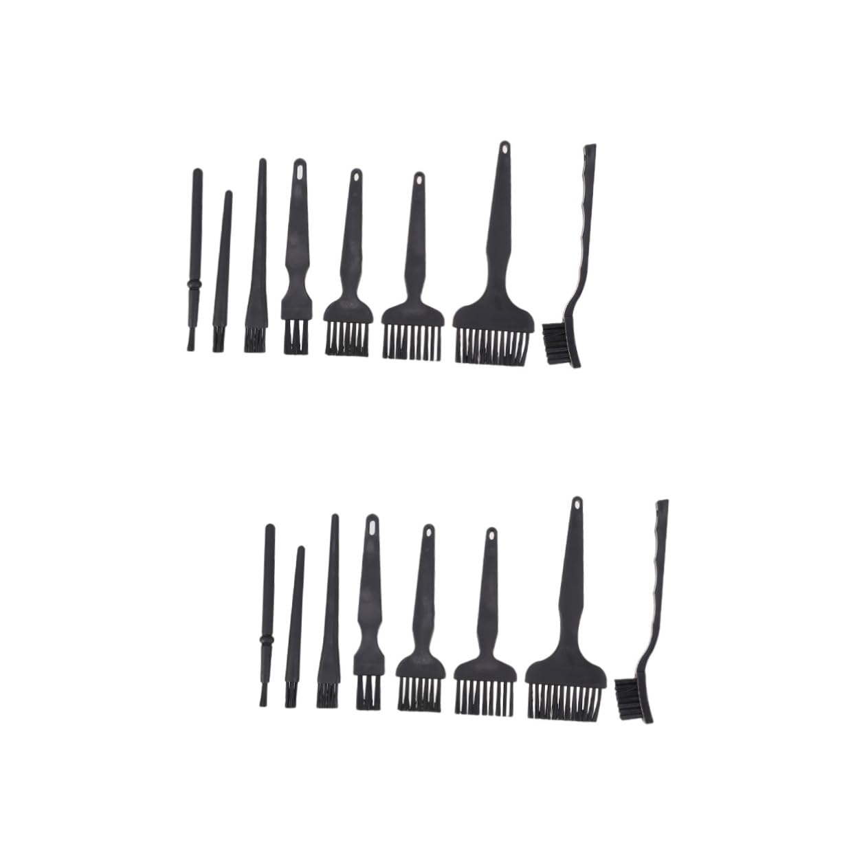 Ipetboom 2sets Ergonomic Handle Static Computer Keyboard Cleaning Brush Pc Duster Keyboard Tool Washable 8pcs*2