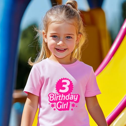 Image of Birthday Girl Shirt 2nd 3rd 4th 5th 6th Girls Happy Birthday Outfit Tshirts Girl Second B-Day Party Tee Tops Two