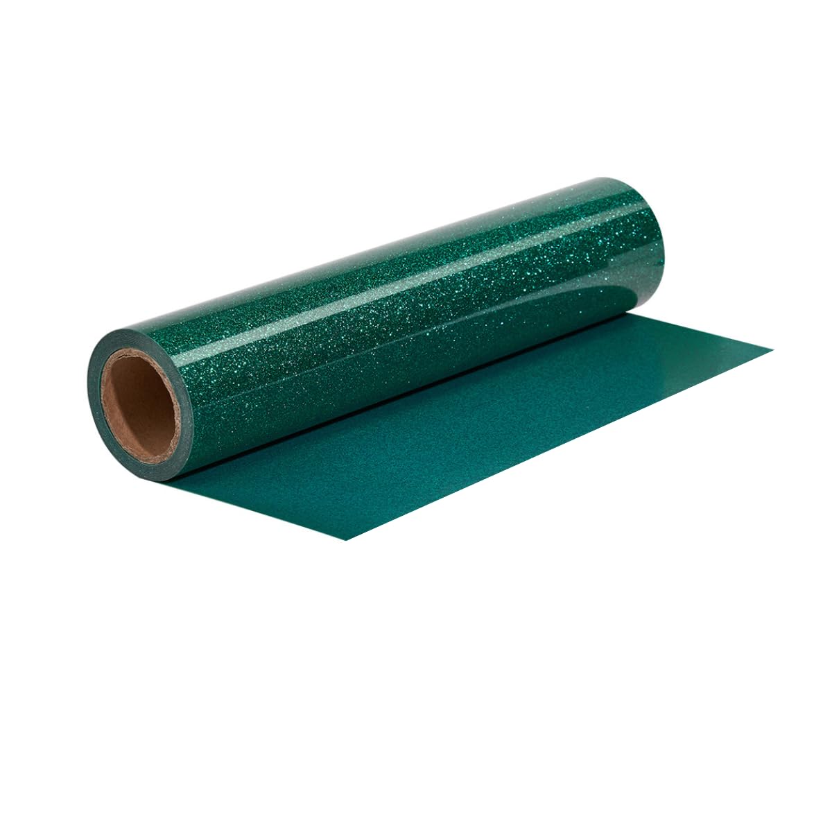 Dark Green Glitter HTV Roll -12" x10ft Iron on Heat Transfer Vinyl for DIY Shirts Gifts(Peacock Green)