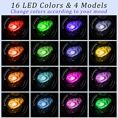 Image of 3D Galaxy Crystal Ball Night Light with Remote Upgraded 3.15 Inch Galaxy Planets Glass Ball Lamps with 16 Color LED Wooden Base for Birthday, Astronomy Space Universe Gifts for Boys Girls