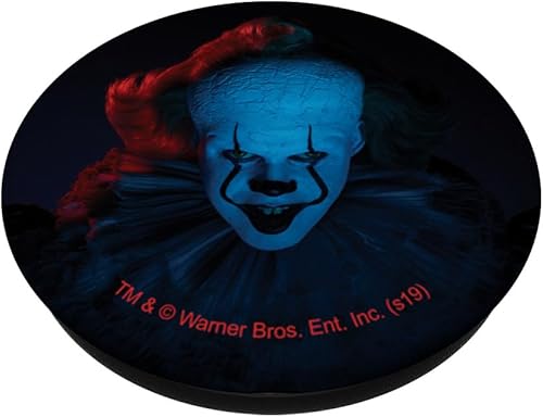 Miniatura 2 de IT Capítulo 2 Azul Pennywise PopSockets agarre y soporte para teléfonos y tabletas, Negro